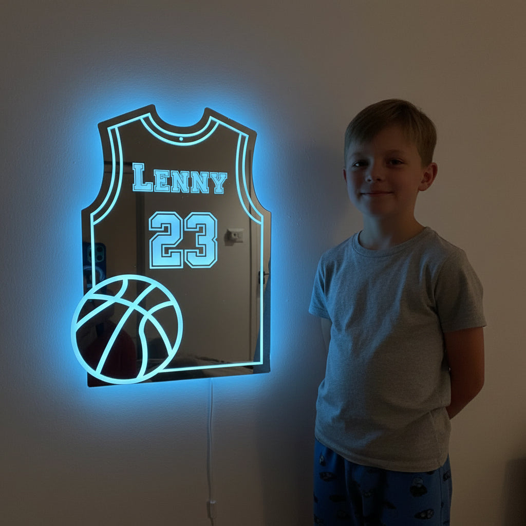 LumiBasket | Lampe Miroir Personnalisée LED Basket
